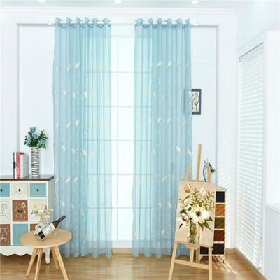 

Embroidery Sheer Voile Tulle Curtains for Living Room Bedroom Windows Drape