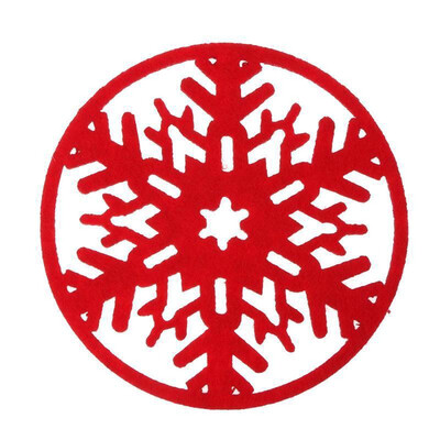 

Tailored Christmas Snowflake Cup Coaster Cushion Placemat Pad Decorations Home Coaster DM
