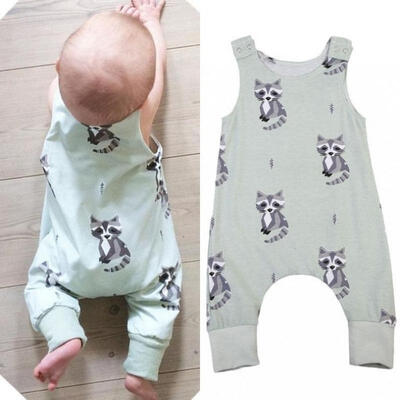 

Toddler Infant Baby Boys Girls Racoon Romper Bodysuit Jumpsuit Outfits Clothes