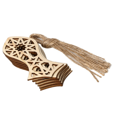 

Eid al-Fitr Islamic Wooden DIY Handmade Hanging Ornament For Church Decoration Crafts 10 pCS
