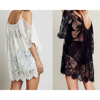 

Women Lace Crochet Bikini Cover Up Swimwear Summer Beach Dress Bathing Suit