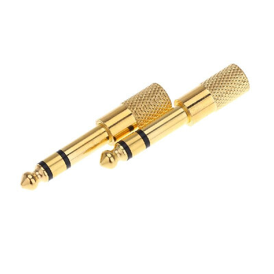

Pair of Audio Jack Adapter Convertor Stereo Plug Socket for Electric Guitars Microphone Headphone 635mm Male 35mm Female