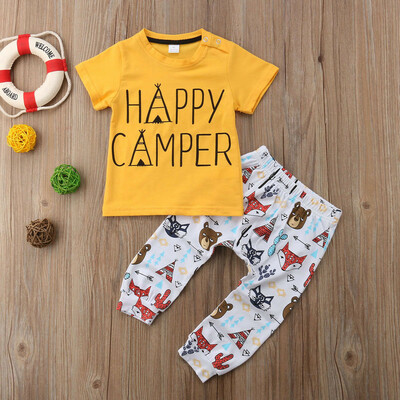 

Toddler Newborn Baby Boys Tops T-shirt Pants 2Pcs Outfits Set Clothes 0-2T