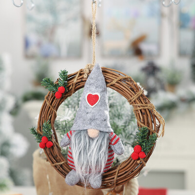 

Siaonvr Christmas Rattan Ring Pendant Rattan Pendant Home Christmas Window Decoration