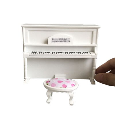 

Siaonvr Wooden Black Upright Piano Mini Doll Scale Model For 112 Dollhouse Miniature