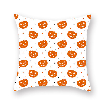 

Halloween New Orange Pumpkin Geometric Pillow Case Waist Cushion Cover Pillowcase Home Decor