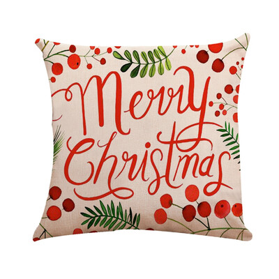 

Tailored Xmas Cotton Pillow Case Linen Cushion Cover Merry Christmas Home Decoration