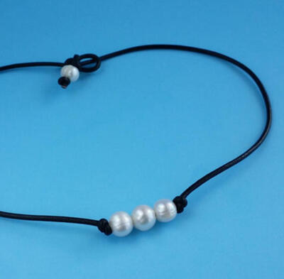 

New Fashion Necklace Knot Imitation Pearl Necklace Leather Cord Necklace Jewelry Selling Womens Wholesale Choker Necklace 2019