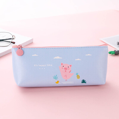 

Toponeto Small Pig Chic Canvas Pen Box Pencil Case Bag Storage Pouch Stationery School