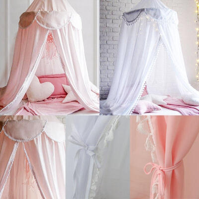 

Kids Baby Bed Canopy Bedcover Mosquito Net Curtain Bedding play teepee Tent