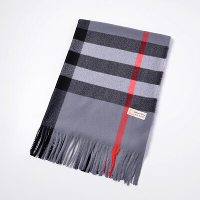 

Korean version of the autumn&winter plaid long warm scarf female imitation cashmere dual-use large shawl double-sided versatile student collar