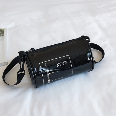 

Summer transparent small bag female 2019 new ins super fire jelly bag wide shoulder strap cylinder bag shoulder Messenger bag