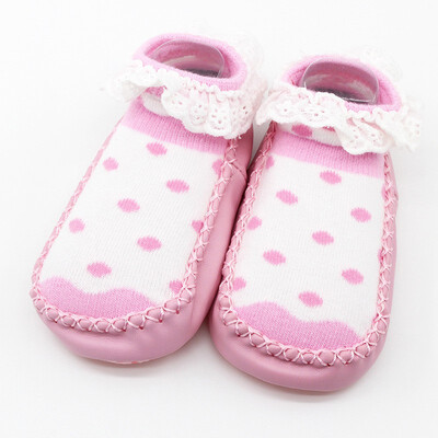 

0-24M Autumn Winter Toddler First Walkers Soft Sole Non-slip Cotton Cartoon Baby Shoes With Lace