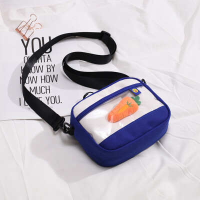 

Baggage girl transparent bag carrot oblique straw simple Baidan ins student Korean version one-shoulder small square bag