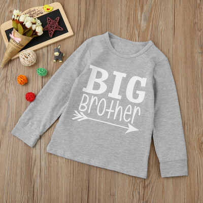

Toddler Kids Baby Boy Long Sleeve Letter T shirt Tops Brother Outfits Clothes