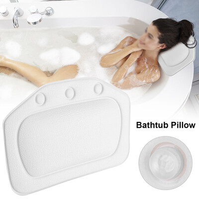 

Soft Foam Padded Spa Bath Pillow Tub Headrest Head Neck Back Cushion Bathroom Bathtub Pillow Bathtub Head Rest Pillow