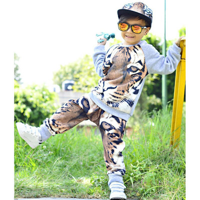 

Toddler Infant Kids Baby Boy Tiger T-shirt Pullover TopPants Outfit Clothes Set