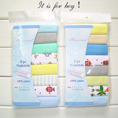 

8Pcs\Set New Boy Girl Infant Newborn Bath Towel Washcloth Bathing Feeding Wipe Cloth Soft Random Color