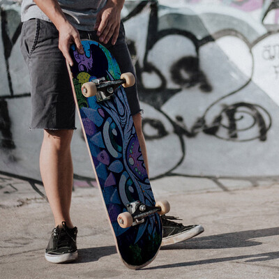 

Toponeto Thickened Matte Non-slip Wear Resistant Skateboard Stickers Laptop Luggage Decal