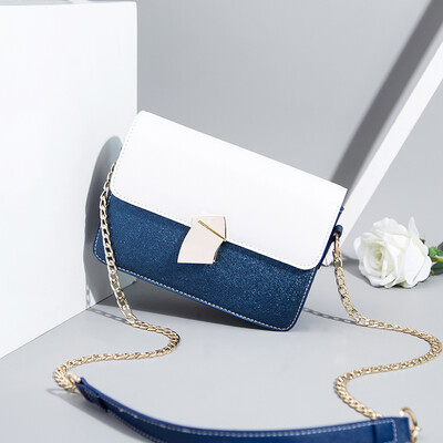 

Summer ins single shoulder teenage girls on the trend of the Korean version of the simple chain inclined bag