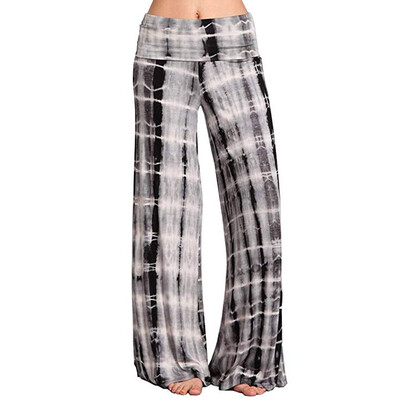 

Tailored Woman Casual Yoga Print Sports Bohemia Hips High Waist Thread Palazzo Pants
