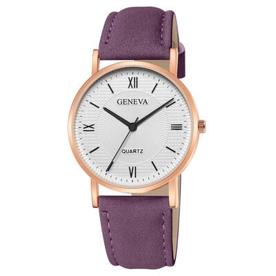 

New Fashion Vintage Men Women Watch Roman numeral Dial Leather Band Quartz Analog Unique Wrist Watches Montre Femme kol saati F