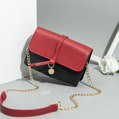

Shangxin Little Girls Chaozhou-Korean version of Baitao Slant Bag Chain Single Shoulder Bag Simple Fashion Square Bag
