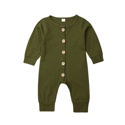 

Newborn Infant Baby Boy Girl Button Romper Bodysuit Jumpsuit Fall Outfit Clothes