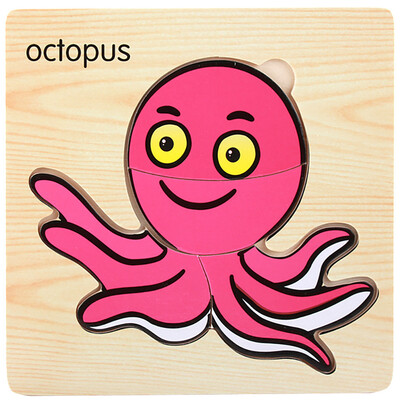 

〖Follure〗Wooden Lovely Puzzle Educational Developmental Baby Kids Training Toy Gift