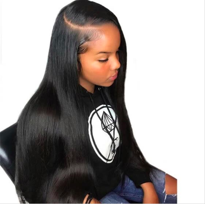 

BOWIN 13x6 Lace Front Human Hair Wigs Peruvian Straight Lace Wigs Pre-plucked Hairline with Baby Hair