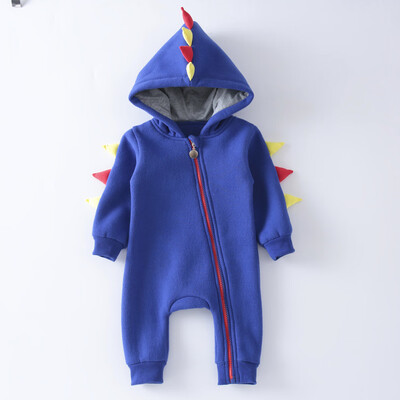 

Newborn Kid Baby Boys Girls Zip Dinosaur Clothes Warm Jumpsuit Outfits