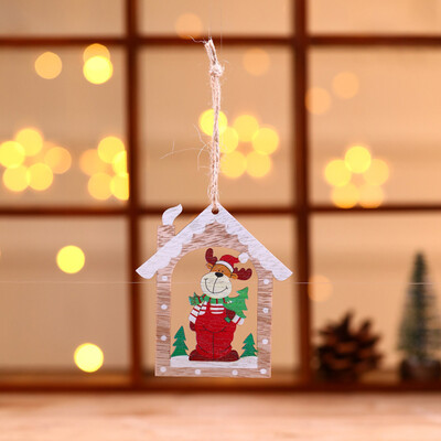 

Siaonvr Christmas Decorations Wooden Craft Hollowed out Christmas Tree Small Pendant