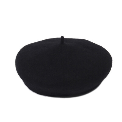 

Lady Spring Winter Berets Hat Painter Style Hat Women Wool Vintage Berets Solid Color Caps Female Bonnet Warm Walking Cap