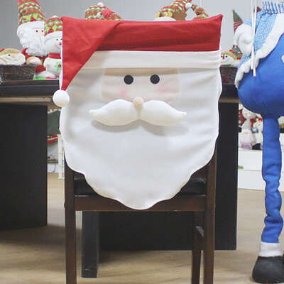 

Tailored Santa Claus Decoration Snowman Seat Cover Hotel Restaurant Ornament Seat Cover