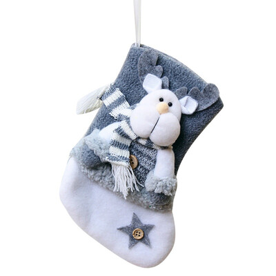 

Household Decoration Christmas Stockings Cute Candy Gift Bag Novelty Elk Christmas Decoration