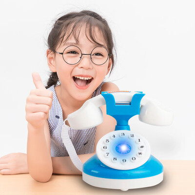 

〖Follure〗Kids Role Play Telephone Set Realistic Toy Bule with Lights & Sounds