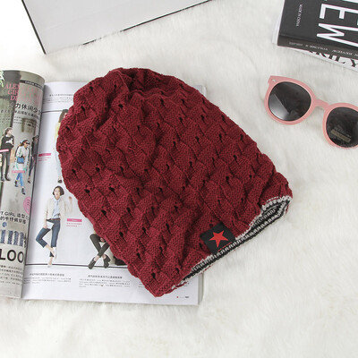 

Tailored Solid Cotton Hats Unisex Warm Winter PentagramThe Wool Knit Cap
