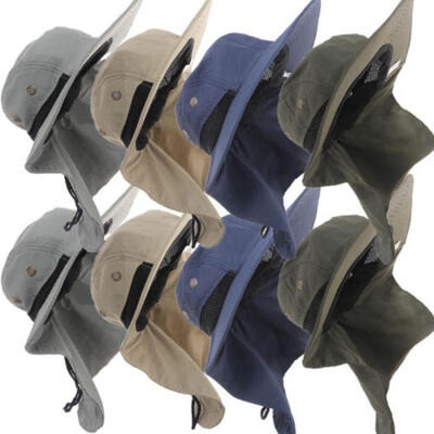 

Outdoor Unisex Brim Sun Block Quick Drying Fishing Sun Cap Climbing Bucket Hat
