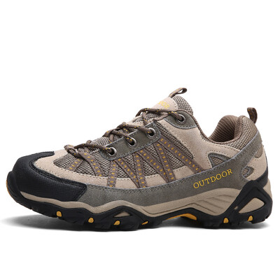 

Leather couple outdoor hiking shoes men&women low to help non-slip wear-resistant travel shoes