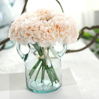 

1 Bouquet 5 Pcs Artificial Flower Fake Peony Wedding Bridal Party Shop Decor