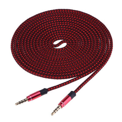 

35mm Male To 35mm Male AUX Wire Auxiliary Stereo Weaving Audio Cable
