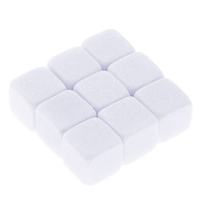 

9Pcs Square Natural Wine Whisky Ice Stones Drinks Cooler Cubes Granite Rocks