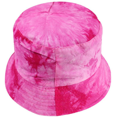 

Women Men Tie-Dye Bucket Hat Reversible Packable Wide Brim Fisherman Cap
