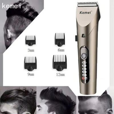 

KEMEI KM-1627 Waterproof Electric Hair Trimmer Rechargeable Hair Clipper Cutter With LCD Display - EU Plug