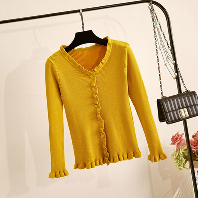 

Harajuku V Neck Sweater Women Long Sleeve Sweaters Fashion Pullover