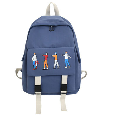 

Trendy schoolbag female college students double shoulder bag Korean version of high school brief ins campus style small fresh back