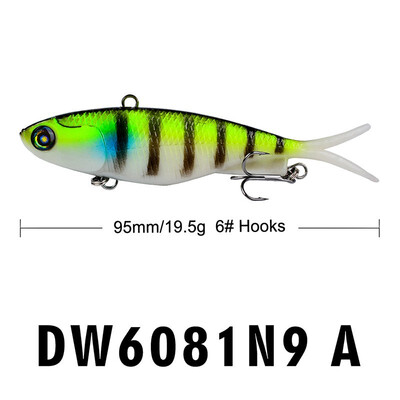 

VISSEN 1pcs 9cm Silicone Lifelike Fishing Lure Lesds Y-tail Soft Fish Wobblers Pike Fish Lures Minor Bait