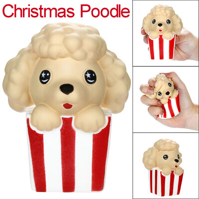 

YIWULASquishies Cute Christmas Poodle Slow Rising Fruits Scented Stress Relief Toy