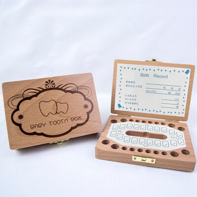 

〖Follure〗Kids Boy&Girl Tooth Box Wood Storage Organizer Baby Save Milk Teeth Collecting