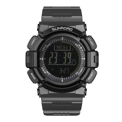 

Men Black Waterproof Sports Multifunctional Barometric Band Wrist Watches